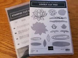 Stampin Up! LOVELY LILY PAD & Coordinating DIES Retired NEW
