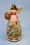 Jim Shore January Angel Figurine Garnet Stone Carnations Flowers #4012550