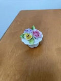 VTG Golden Crown Fine Bone China E&R England Carnation,rose w/Pot Figurine