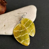 Real pressed orchid earrings, Dried flower earrings, Preserved plant jewelry, Botanical jewelry gift, Epoxy resin jewelry, Nature inspired
