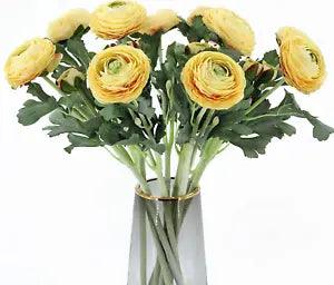 Artificial Ranunculus Flowers with Real Touch Stem Silk Ranunculus Flowers10