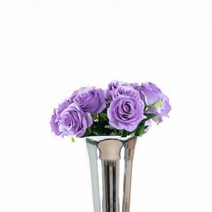 Light Purple Rose Flower Bouquet/Demurf Rose Bush/Faux Flowers/Mutiple sizes/Aisle decor/ Centerpiece/Home Decor/Yellow Flowers/Roses