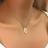 Birth Flower Pendant and Necklace  - Custom Personalized Oval Floral Necklace and Pendant - Mothers Day Gifts - Dainty Flower Necklace