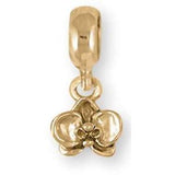Orchid Jewelry 14k Gold Handmade Orchid Charm Slide This Charm Will Fit A Pandora? Slide Bracelet Or32x-pnsg