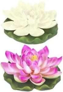 4 Piece Floating Water Lily Large Pond Decoration Swimming Pool Accents ER22954