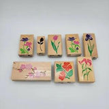 Lot 8 posh expressions Rubber Stamp Flowers lilies, tulips, Iris, cherry blossom