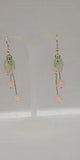 PINK eardrop small pure flowers fresh sweet girl lilies flowers earring leaf
