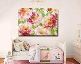 Peony Flower Stretched Canvas Print Framed Home Kids Room Wall Decor Gift F100