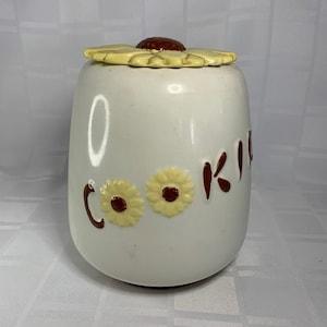 Sunflower Cookie Jar || Vintage || Ceramic Cookie Jar || Made in USA || Vintage Kitchen || 1970s