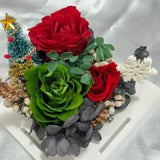 Christmas Natural Eternal Rose, flower girl proposal gift , Preserved Flowers, Proposal Ring Case,Gifts for Her, Forever Bouquet,