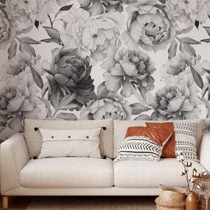 Self Adhesive Wallpaper Blossom Wallpaper Peony Wallpaper Peony Mural Reusable Wallpaper Roses Flower Mural Floral Floral Wallpaper