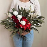 Burgundy Wedding Bouquet, Wedding Bouquet for Bride or Bridesmaids, Rustic Bouquet, Eucalyptus Wedding Bouquet, Burgundy Wedding Flower