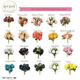 Real touch Peony Bouquet- Bellini Blush living coral Apple Red Plum Turquoise Navy Black lavender orange apple red burgundy