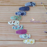 Snap clip, hair accessories on 6.5 cm leatherette clip