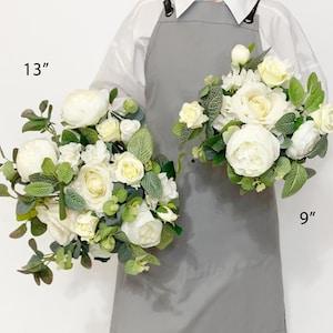 Wedding bouquet, Champagne rose bridal bouquet, Ivory bridal bouquet, Cream wedding bouquet, White peony bridesmaid bouquet
