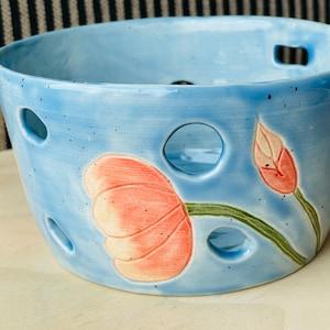 New! Poppy Ceramic Stoneware Orchid Pot