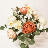 Spring Peony Daisy Bouquet Felt Flowers