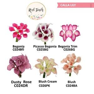 Ship form GA- 10pc Real Touch calla lily Perfect small bloom for making boutonniere corsage bouquet centerpieces wreath