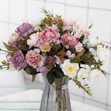 Vintage Silk Peony Bouquet, Artificial Flower, Home Decor, Centerpiece, Wedding bouquet, Bridal
