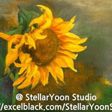 Vibrant Sunflower Watercolor Painting Botanical Artwork Flower Wall Art