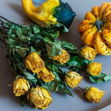 10 Dried roses bouquet, yellow natural  dried Roses Dried Arrangements, floral Craft Supply Crafting dried bouquet
