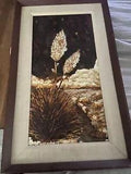Vintage ?Galleria Pressed Wild Flowers Matted & Framed Artwork 14.5 x24.5