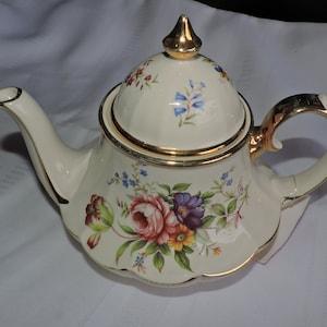 Vintage Sadler England Teapot Marquee Carousel Bell Floral
