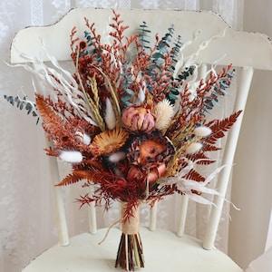 Rustic boho Wedding Bouquet,Dried natural Flowers Home Wedding Decor,bridal bridesmaids bouquets,Flowers Arrangement,Small Centerpiece