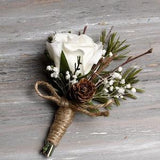 Christmas Ivory Corsage Mothers Corsage Ivory Wedding Corsage Winter Corsage Corsage  Weddings  Christmas Boutonniere Country Corsage