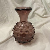 Empoli Seed Pod Amethyst Purple Plum Glass Hobnail Hand Blown Vase Italian Glass Vase Vintage Collectible Purple Glass Flower Vase