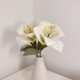 Small Handmade Easter Lily Felt Flower Stems - Gift Present, Home Decor, Easter, May Birth Flower