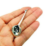 Long Calla Lily Flower 925 Sterling Silver Pendant