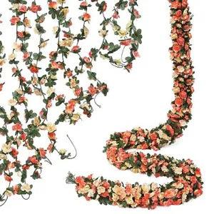 6pcs Artificial Flower Garlands Fake Peony Vine Artificial Flower Sunset