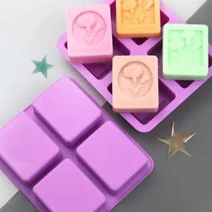 4-Even Carnation Soap Molds Eco-Friendly DIY Kitchen Baking Silicon Cake Mould