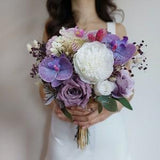 Lilac Bridal Bouquet, White and Dusty Purple Rose Wedding Bouquet,Lavender Bridal Bouquet,Bridal bouquet, Bridal accessories,Wedding bouquet