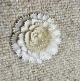 VINTAGE Delicate White Resin Carnation Zinnia Flower Brooch Pin