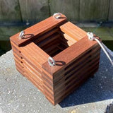 224. Salvaged Black Walnut Wood Hanging Basket Planter for Orchids, Bromeliads, Ferns, Cacti, Other Epiphytes and Succulents