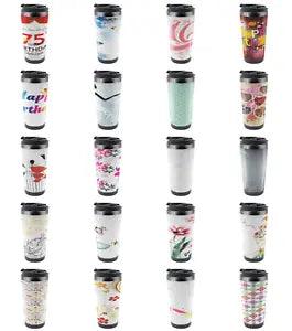 Ambesonne Floral Folk Travel Mug Steel Thermal Cup 16 oz