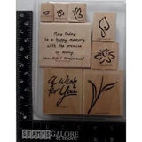 Stampin' Up! Rubber Stamps 1998 A WISH FOR YOU DAFFODIL LILY BUTTERFLY SPRING