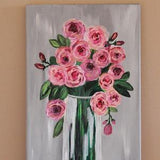 Bouquet of Roses - Acrylic on Canvas, Rose Painting, Abstract Roses, Abstract Florals, Contemporary Artwork, Original Artwork