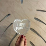 Customizable I Love Plants Suncatcher Sticker| Suncatcher| Plant Suncatcher Rainbow Sticker