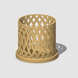 Orchid Pot, Unique Plant Pot with Drainage Holes and Saucer, 3D Printed Planter, Beige Lightweight Planter Pot, Modern Home Decor