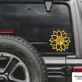 Sunflower Vinyl Decal, Car Decal, Sunflower Decal, Car Window Decal