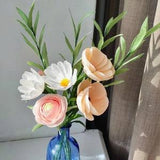 Paper gift bouquet for birthday, Crepe paper flowers gift, Long distance relationship gift for girlfriend, Ranunculus flower bouquet