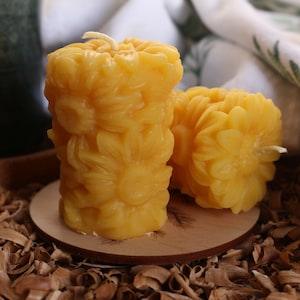 Beeswax Sunflower Candle