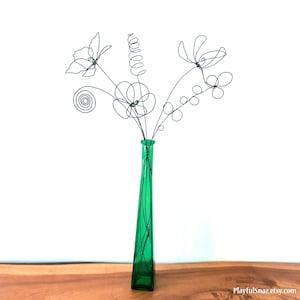 3D Wire Bouquet/ Set of Steel Wire Flowers/ metal flowers for your own arrangement/ wire flower arrangement/wireflowers