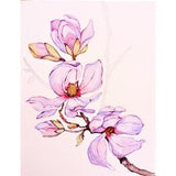 Magnolia Painting Watercolor Floral Still Life 100% Handmade Painting 9.5 by 13 Inches / A 4 Wall Art Home Decor By Viktoriya Filipchenko.