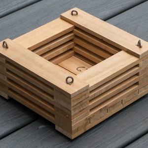 063. Salvaged Louisiana Baldcypress Wood Hanging Basket Planter for Orchids, Bromeliads, Ferns, Cacti, Other Epiphytes and Succulents