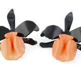 Huge Vintage 1930s 1940s Celluloid Orchid Flower Earrings