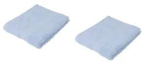 Blue Cotton Hand Towel 2 Pack Ultra Absorbent New